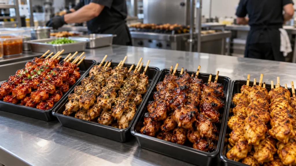 How Do Four Chicken Skewer Flavours Create Variety Without More Meats?