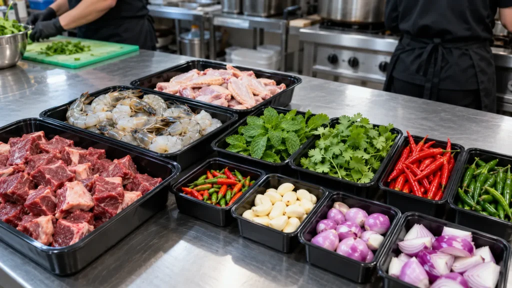 How Do You Organise Bulk Ingredients Before Large Batch Cooking?